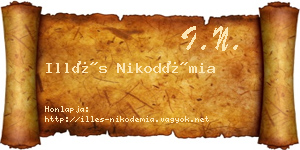 Illés Nikodémia névjegykártya